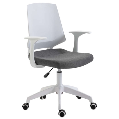 Picture of A1150-W WHITE/GREY FABRIC OFFICE CHAIR