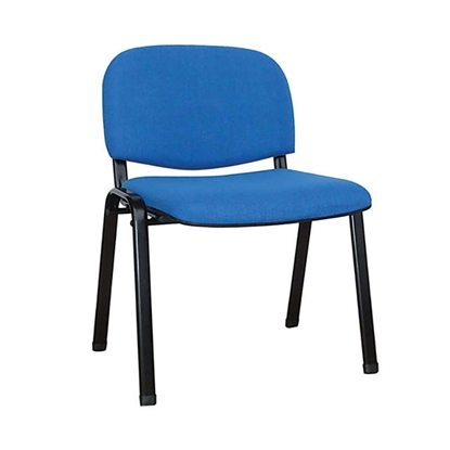 Picture of MILOS BLUE FABRIC VISITOR CHAIR/BLACK FRAME