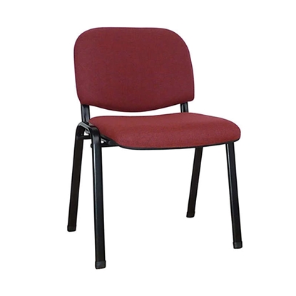 Picture of MILOS BORDEAUX FABRIC VISITOR CHAIR/BLACK FRAME