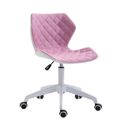 Picture of A1700-W WHITE BASE/PINK FABRIC OFFICE CHAIR