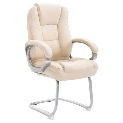 Picture of A5600V CREAM PU (2pcs/ctn) VISITOR ARMCHAIR
