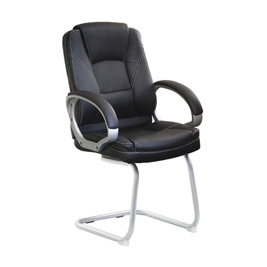 Picture of A5600V BLACK PU (2pcs/ctn) VISITOR ARMCHAIR