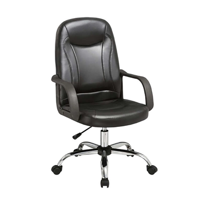 Picture of BS9600 BLACK PVC OFFICE ARMCHAIR