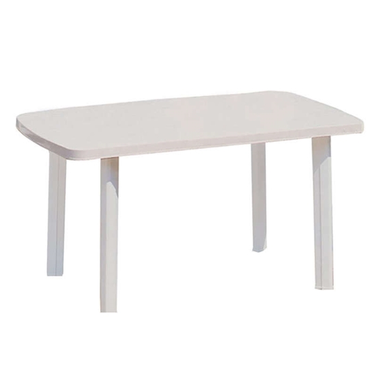 Picture of OVAL 140Χ85Χ72cm. WHITE TABLE PLASTIC