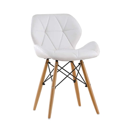 Picture of MARGO CHAIR WHITE (4pcs/ctn) WOOD/PU