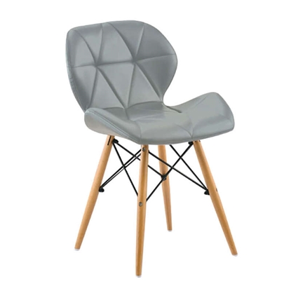 Picture of MARGO CHAIR GREY (4pcs/ctn) WOOD/PU