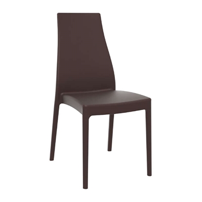 Picture of MIRANDA BROWN (4pcs/ctn) CHAIR POLYPROPYLENE