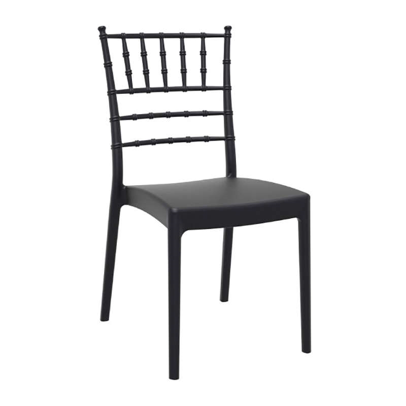 Καρέκλα catering Josephine στοιβαζόμενη - Μαύρο 45x55x91 εκ. | Josephine