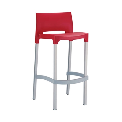 Picture of GIO RED BAR STOOL 75cm. POLYPROPYLENE