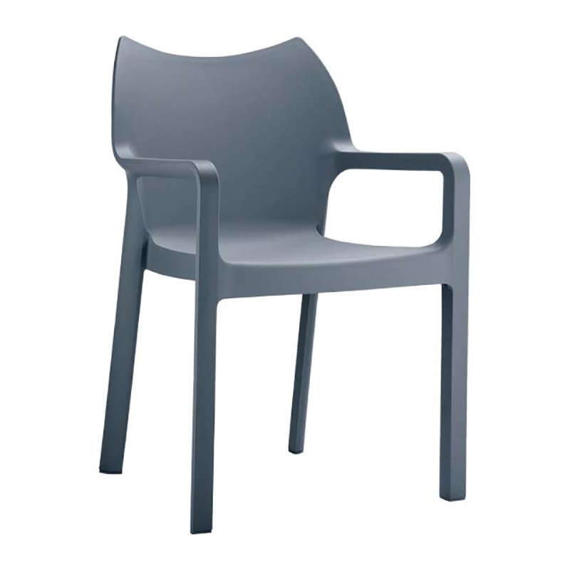 Πολυθρόνα εξωτερικού χώρου - Dark grey 57x53x84 εκ. | Diva
