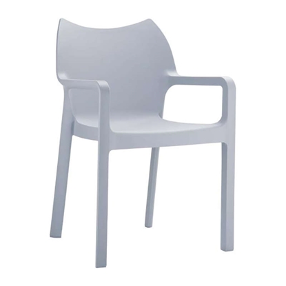 Picture of DIVA SILVER GREY ARMCHAIR POLYPROPYLENE