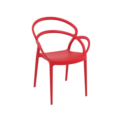 Picture of MILA RED ARMCHAIR POLYPROPYLENE
