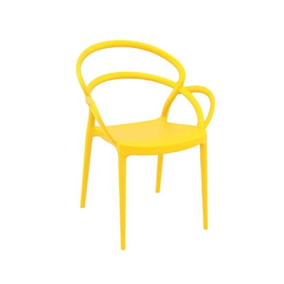 Picture of MILA YELLOW ARMCHAIR POLYPROPYLENE