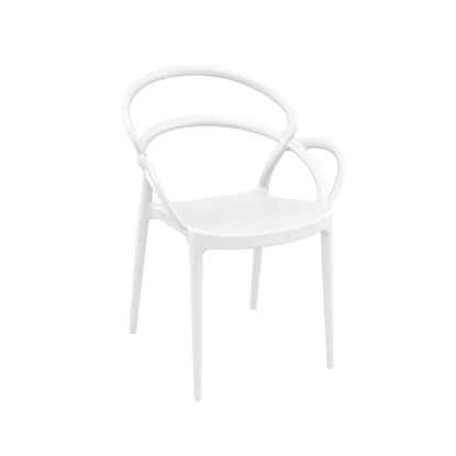 Picture of MILA WHITE ARMCHAIR POLYPROPYLENE