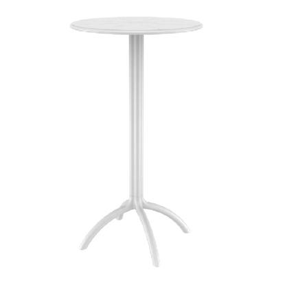 Picture of OCTOPUS BAR TABLE D.60X108cm. WHITE POLYPROPYLENE