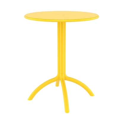 Picture of OCTOPUS TABLE D.60X75cm. YELLOW POLYPROPYLENE