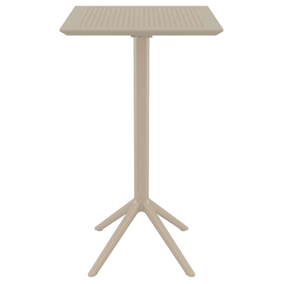 Picture of SKY TABLE BAR FOLDING 60X60X108cm. TAUPE POLYPROPYLENE