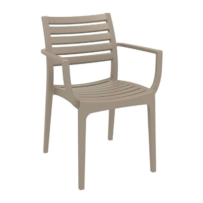 Picture of ARTEMIS TAUPE ARMCHAIR POLYPROPYLENE