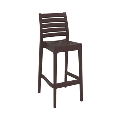 Picture of ARES 75cm. BAR STOOL BROWN POLYPROPYLENE