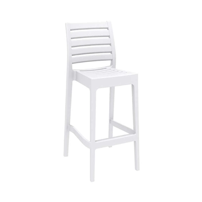 Picture of ARES 75cm. BAR STOOL WHITE POLYPROPYLENE