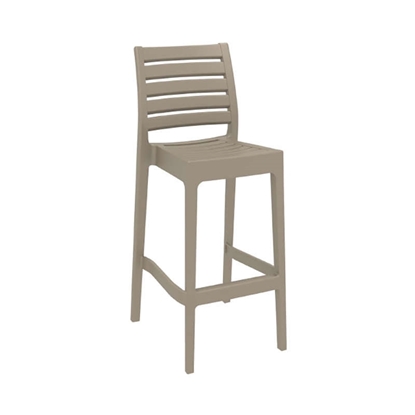 Picture of ARES 75cm. BAR STOOL TAUPE POLYPROPYLENE