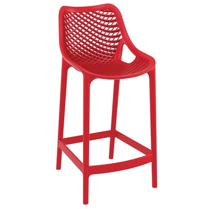 Picture of AIR 65cm. BAR STOOL RED POLYPROPYLENE
