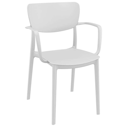 Picture of LISA WHITE ARMCHAIR POLYPROPYLENE
