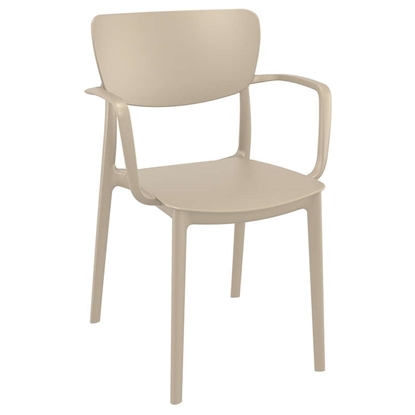 Picture of LISA TAUPE ARMCHAIR POLYPROPYLENE