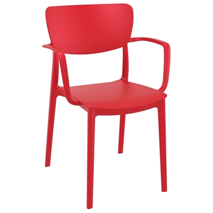 Picture of LISA RED ARMCHAIR POLYPROPYLENE