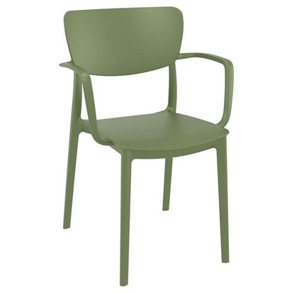 Picture of LISA LISA OLIVE GREEN ARMCHAIR POLYPROPYLENE