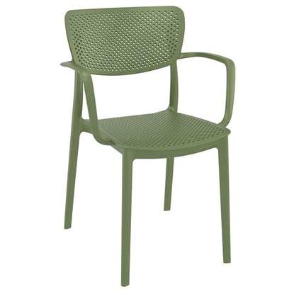 Picture of LOFT OLIVE GREEN ARMCHAIR POLYPROPYLENE