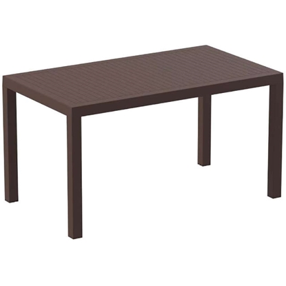 Picture of ARES TABLE 140X80X75cm. BROWN POLYPROPYLENE
