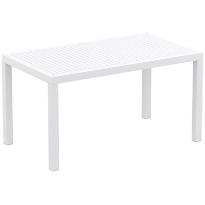 Picture of ARES TABLE 140X80X75cm. WHITE POLYPROPYLENE