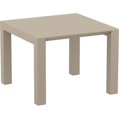 Picture of VEGAS TAUPE 100X100/140Χ75cm. EXTENDIBLE TABLE POLYPROPYLENE