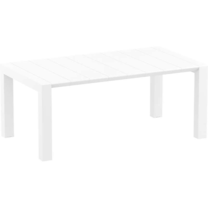 Picture of VEGAS WHITE 100X180/220Χ75cm. EXTENDIBLE TABLE POLYPROPYLENE