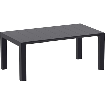 Picture of VEGAS BLACK 100X180/220Χ75cm. EXTENDIBLE TABLE POLYPROPYLENE