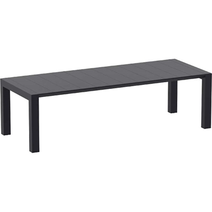 Picture of VEGAS BLACK 100X260/300Χ75cm. EXTENDIBLE TABLE POLYPROPYLENE