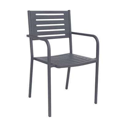 Picture of RISTRETTO DARK GREY STEEL ARMCHAIR
