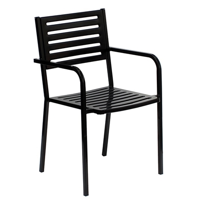 Picture of RISTRETTO BLACK STEEL ARMCHAIR