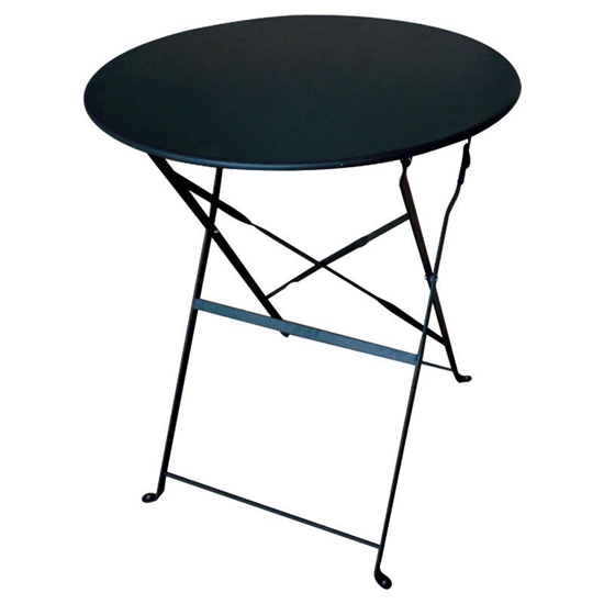 Picture of ALMA D70X71cm. BLACK TABLE STEEL FOLDING