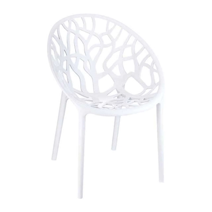 Picture of CRYSTAL GLOSSY WHITE (4pcs/ctn) ARMCHAIR