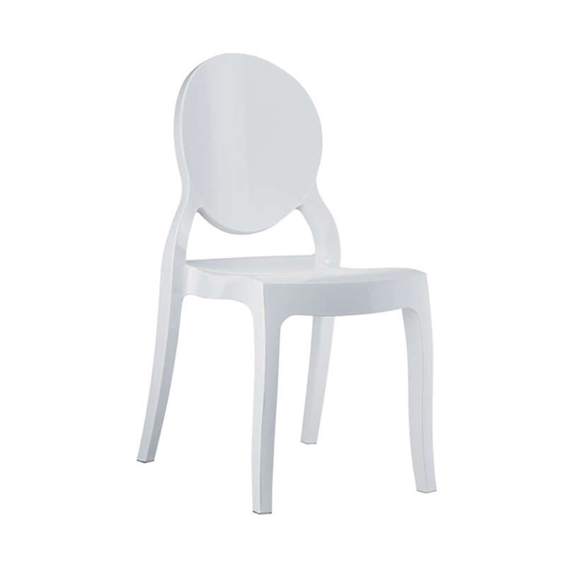 ELIZABETH GLOSSY WHITE(Σ4)ΚΑΡΕΚΛΑ 47X50X90εκ.