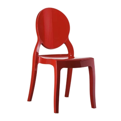 Picture of ELIZABETH GLOSSY RED (4pcs/ctn) CHAIR