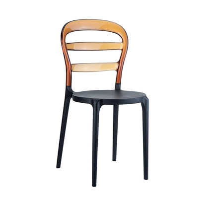 Picture of BIBI BLACK/AMBER TRANSP. CHAIR