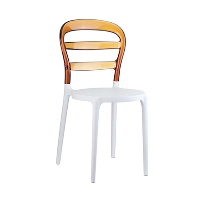 Picture of BIBI WHITE/AMBER TRANSP. CHAIR