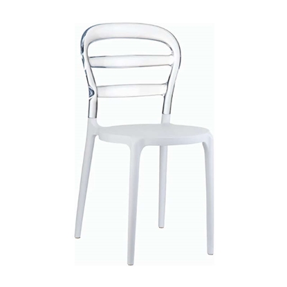Picture of BIBI WHITE/CLEAR TRANSP. CHAIR