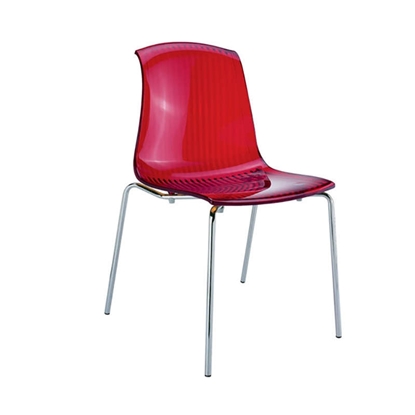 Picture of ALLEGRA RED TRANSP.(4pcs/ctn) CHAIR