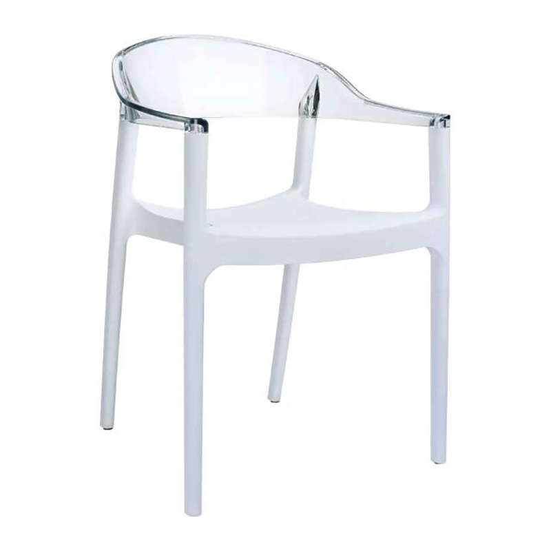 CARMEN WHITE/CLEAR ΠΟΛΥΘΡΟΝΑ 49X53X79εκ.