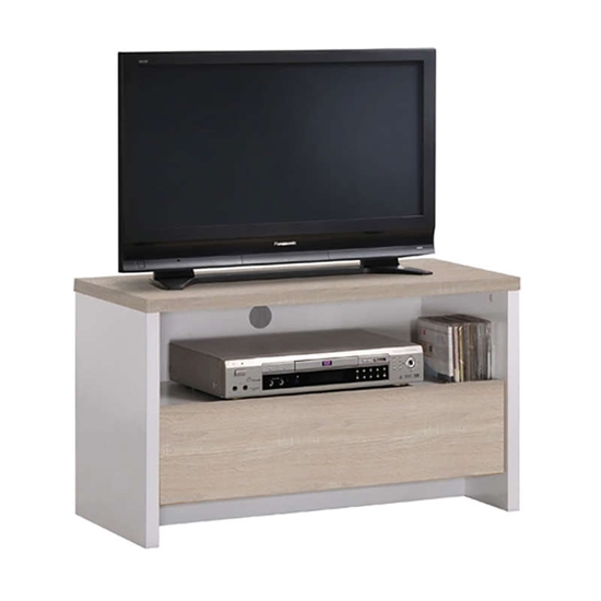 Εικόνα από TV8 S.OAK/WHITE 80Χ40X49εκ.ΕΠΙΠΛΟ