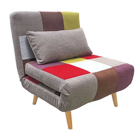 Picture of SARA PATCHWORK FABRIC ARMCHAIR BED 80Χ89cm.
